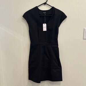 Steven Alan Black Mini Dress with Cap Sleeves